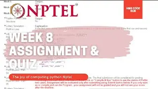 The Joy of Computing using Python Week8