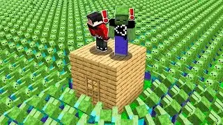2 YOUTUBERS VS 100,000 ZOMBIES IN MINECRAFT!