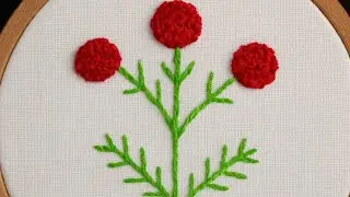 “Hand Embroidery | How to Make Small 3 Rose Flowers 🌹 Step by Step”