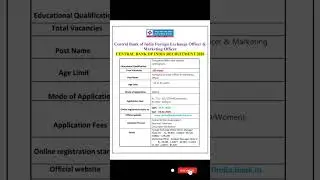 Central Bank of India Recruitment 2026 | New Vacancy 2026 | Job Journey #shorts  #jobjournee