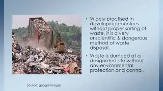 DUMPING (METHOD OF SOLID WASTE DISPOSAL)