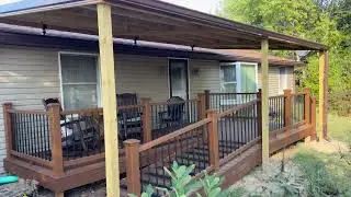 New deck build!!! #deck #trexdecking #construction #outdoorliving 