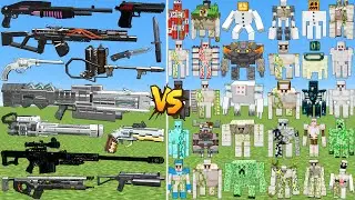 What TaCZ Epic Gun Can Defeat The Most All New Golem Army in Minecraft?