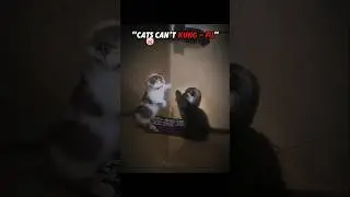 kung - fu cat 🤡 #cats #catsfight #animal #trollface