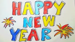Happy New Year 2020 - Poster Drawing