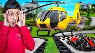 We Visited the Most EXPENSIVE House on YouTube! (Backyard Go Kart Track)