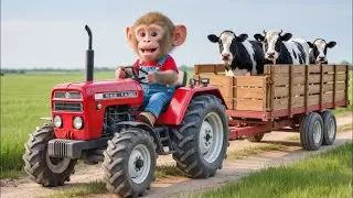 ⭐🐒🚜🐄😱 Monkey Nana in Big Trouble! Tractor Full of Cows Meets a Huge Deep Pit Ahead! 🔥 &ndash; NANA MONKEY