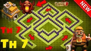 Best Th7 (Town Hall 7) TROPHY Base Design 2017! ANTI ALL TROOPS | New Town Hall 7 (TH7) Base Design