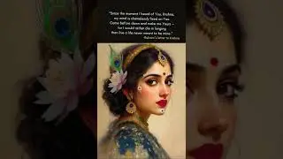 Rukmini&rsquo;s Letter to Krishna ❤️ 📜 #krishna #radhakrishna #bhakti