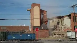 Keystone Demolition Oct/Nov 2016 Part 5 Elevator Tower LaGrange, Ohio