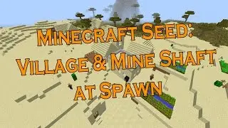 Minecraft 1.8 Seed: VILLAGE AND MINE SHAFT AT SPAWN