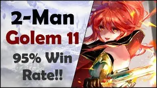 Epic 7: Auto 2-Man Golem 11 Team! - 95% Success w/ Fodder! (Heroes Stats Included)