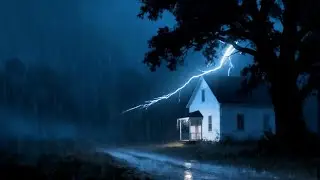 Heavy Thunderstorm & Rain on a Farmhouse in the Countryside | ASMR Sleep Sounds, Relaxing Rain