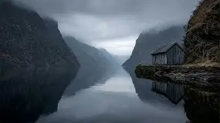 Nostalgic Fjord Hideaway 🏞️ Sleepy Lofi Beats (1 Hour)