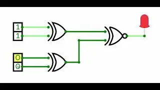 4 BIT ODD PARITY GENERATOR AND CHECKER CIRCUIT |  RED BULB ON IF IT HAS EVEN PARITY BIT