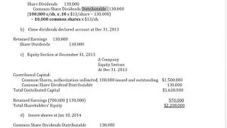 Share Dividend Handout Example