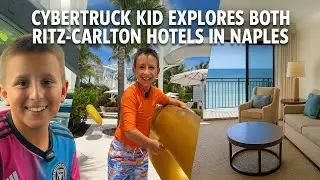 Water Park, Beach & VIP Luxury Suite! Cybertruck Kid&rsquo;s 5-Star Vacation at Ritz-Carlton Naples!🏝️🚗