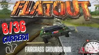 FlatOut 1 Para Pc Carrera 8-36 -Circuito Fairgrass Grounds Run - Jugando Con Teclado-#games