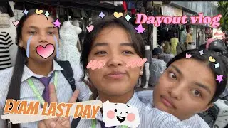 Exam last day🥰🌻|| ft. Bipli vlog😍