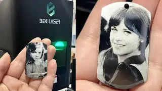 Fiber laser marking machine for picture/photo engraving on stainless steel metal | BEC LASER