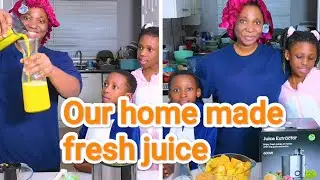 How we make fresh Pineapple & Orange mix Juice from home