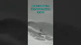 Big-wave legend Walter Hoffman surfs Makaha in the 1950s #surfing #bigwave #makaha