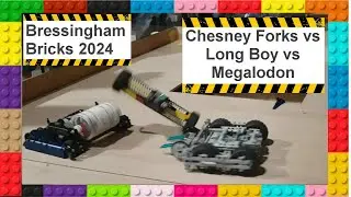 Chesney Forks vs Long Boy vs Megalodon - Lego Robot Battle (Bressingham Bricks 2024 Sun S4B5)
