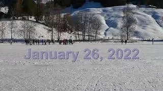 Flying on Schwarzsee, Switzerland