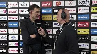 Γ. Μπαρτζώκας: «Περπατητά την βγάλαμε στο 2ο ημίχρονο - Είμαι πολύ ευχαριστημένος με τον Τζόουνς»
