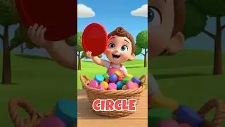 Shapes Song for Kids 🟦🔴🟢⬜ | Learn Shapes | Nursery Rhymes & Kids Songs #shorts #shapes #babysongs