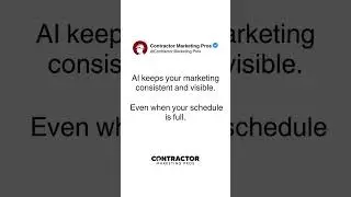 AI keeps your marketing consistent and visible. Even when your schedule is full.