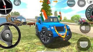 Modified Mahindra Thar😈Games: Light Blue Thar (Gadi Wala Games) Car Indian Game - part 0036 #2025