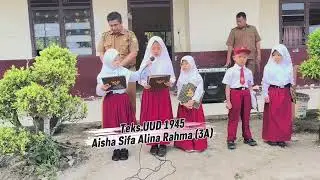 Pelaksanaan Upacara Bendera Oleh Siswa-siswi Kelas 1 dan Kelas 3