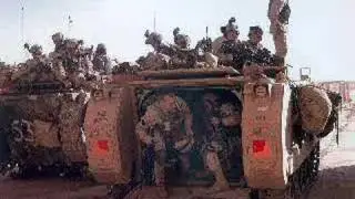 U.S. Army 75th Rangers maneuver in M113A3 Gavins in Iraq!