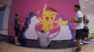 La Palmera Pok&eacute;mon GO Wall Mural - TIMELAPSE