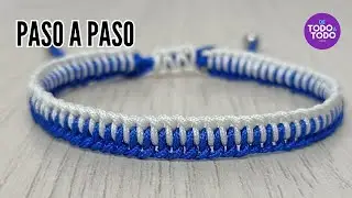 🧔 Cómo hacer PULSERAS de HILO para HOMBRE (Caballero) @DETODOATODO