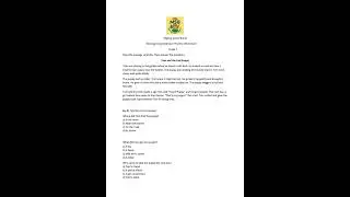 English Reading Comprehension Practice Worksheet for Grade 1's