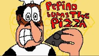 Pepino burns the pizza