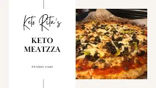 Keto chicken crust meatzza pizza