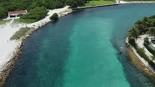 Blue Water at Boca Raton Inlet with drone
