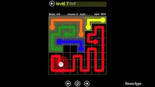‪Flow Free 8x8 level 7 (Regular Pack Medium)‬