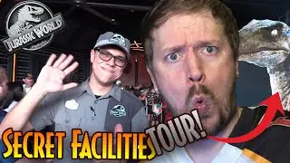 SECRET BEHIND The SCENES AT VELOCICOASTER! - JURASSIC WORLD! PART 1