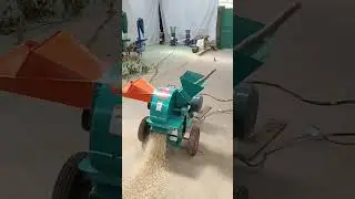 420 type wood crusher, dual feed ports, easy to move