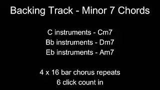 Cm7 Chord Backing Track for C Instruments