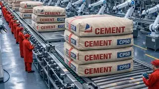 Inside the BIGGEST Cement Factory | From Raw Limestone to Cement Powder (Full Process)