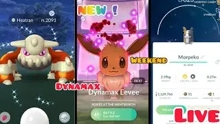 Hunting Shiny✨ Heatran, Dynamax EEVEE & *NEW* Morpeko Raid Invitation In Pokemon Go. LIVE 🔴