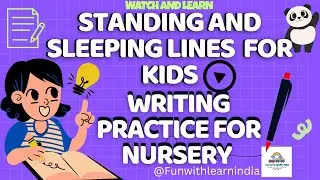 Writing Lines Rhyme for Kids | Standing & Sleeping Lines Song | Learn to Write ABC for Preschoolers