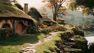 Peaceful Fantasy Village Soundscape 🌿 | Cozy Epic Pastoral Ambient Music