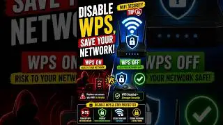 Disable WPS, Save Your Network | WiFi Security Tip | 🚨 WPS = WiFi HACKED! Turn It Off Today #wifi