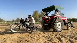 Mini Bike Vs Tractor Tochan || Power Test Bike Tractor Video